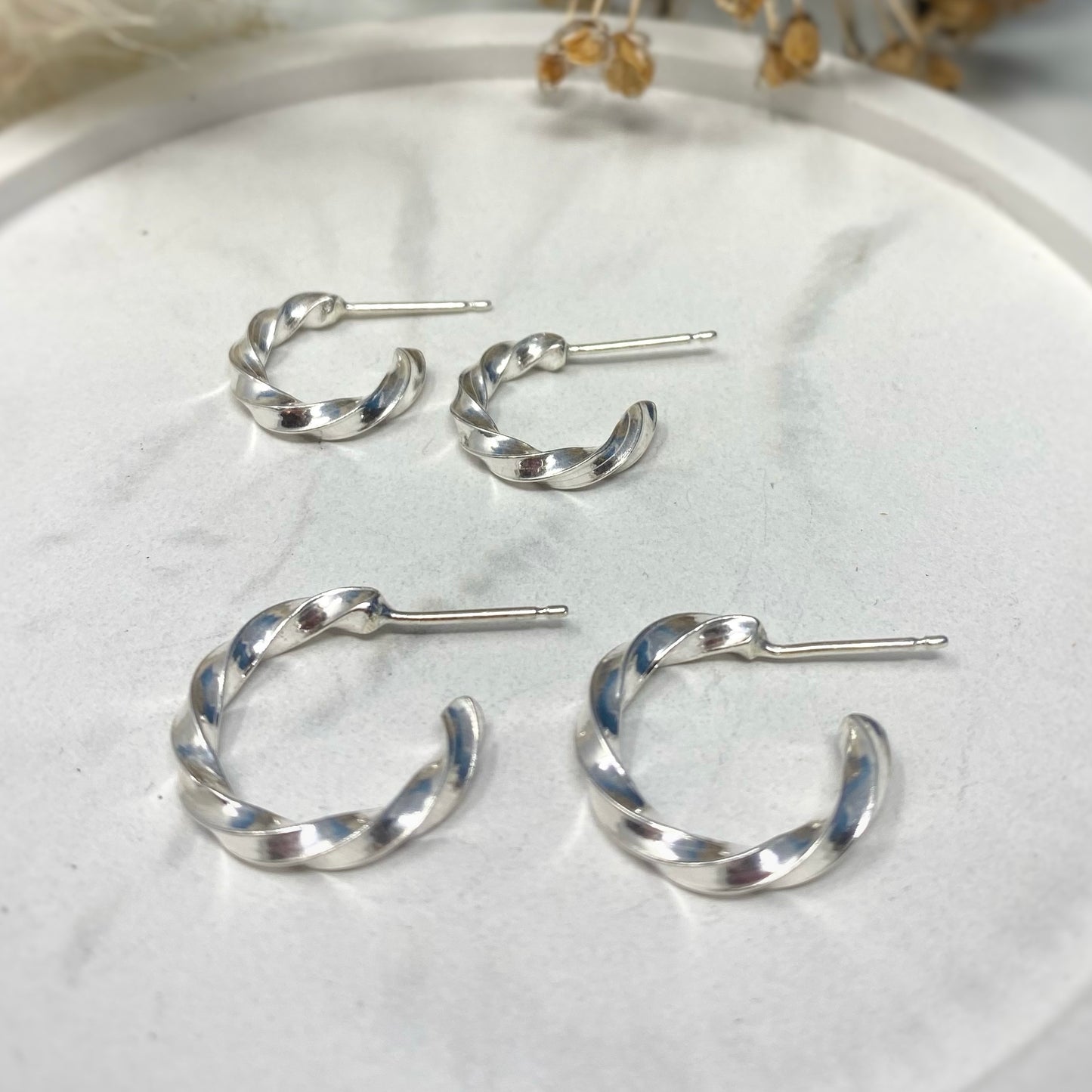 Chunky Twist Hoops - Mini