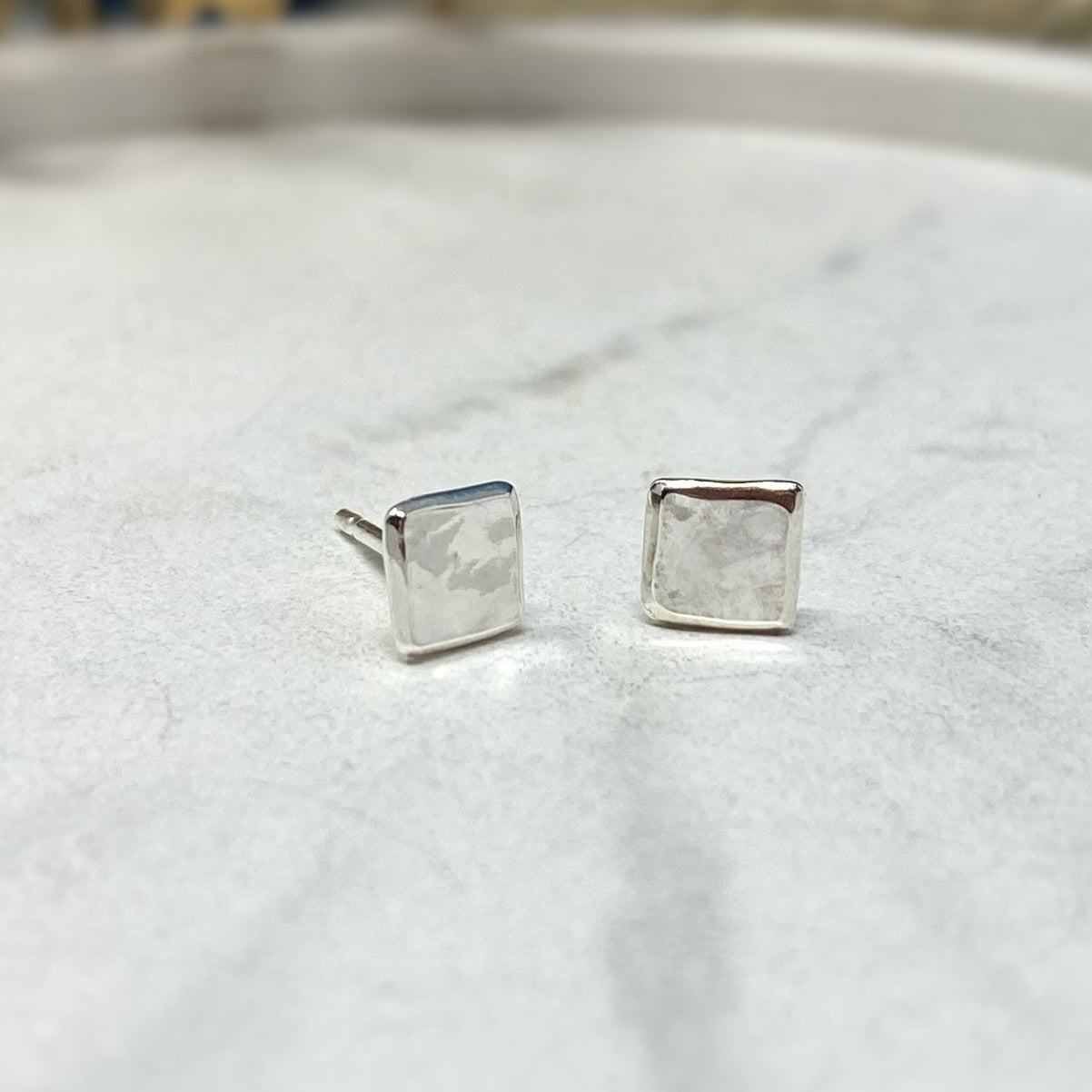 Studs - Hammered Squares