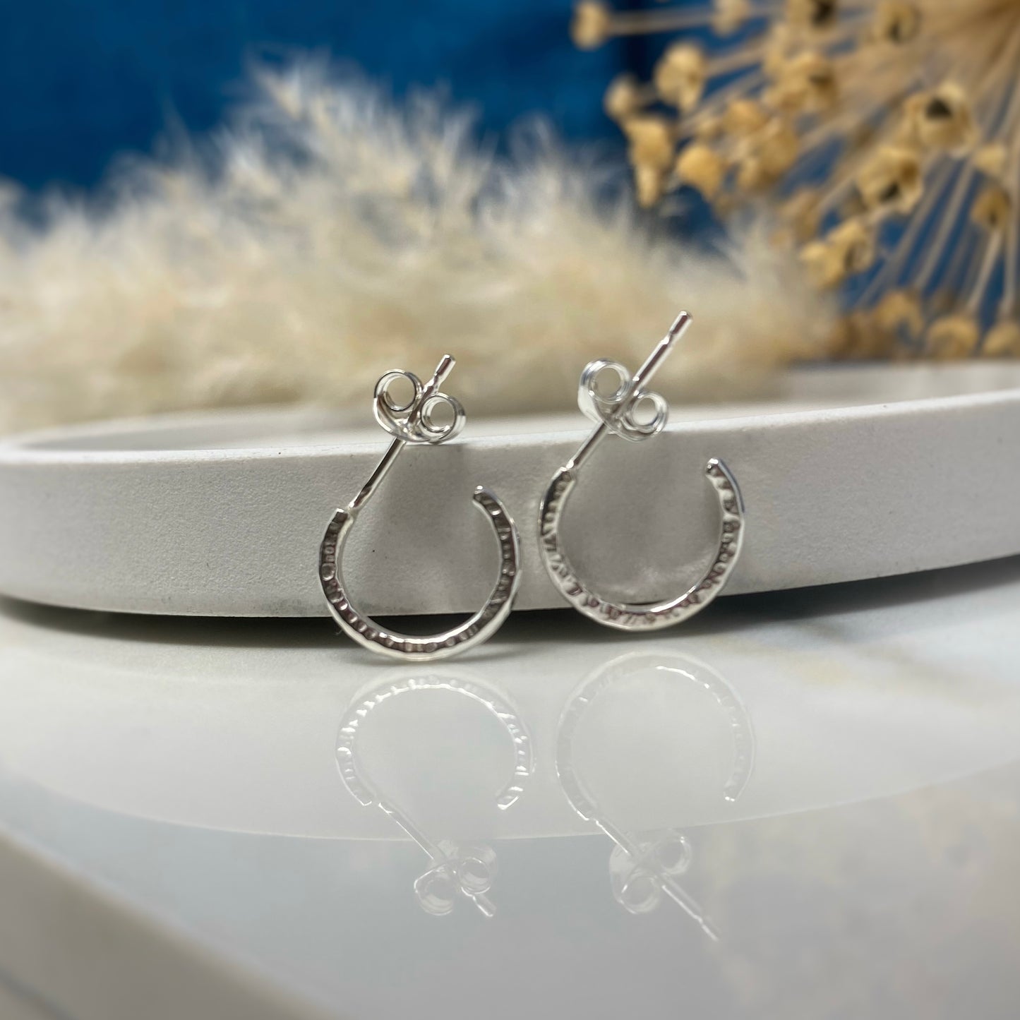 Hammered Hoop Earrings - Mini