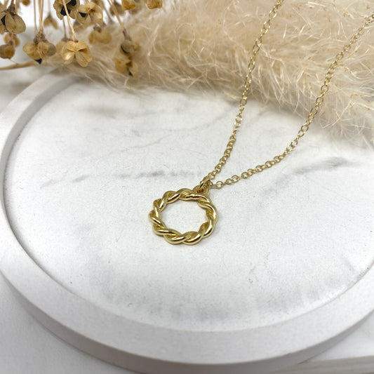 Gold Vermeil Rope Twist Pendant