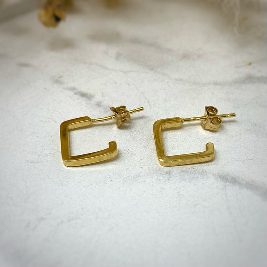 Gold Vermeil Deia Square Hoop Earrings